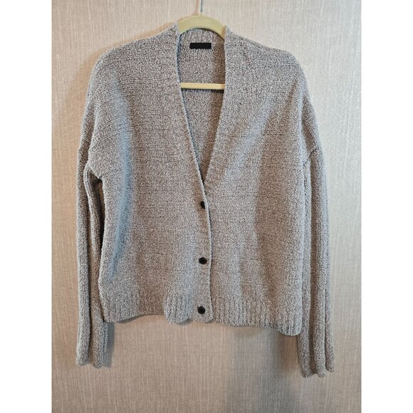 ATM Womens Boucle Cardigan Sweater waist length Button-Down Soft Knit size M - Picture 1 of 16